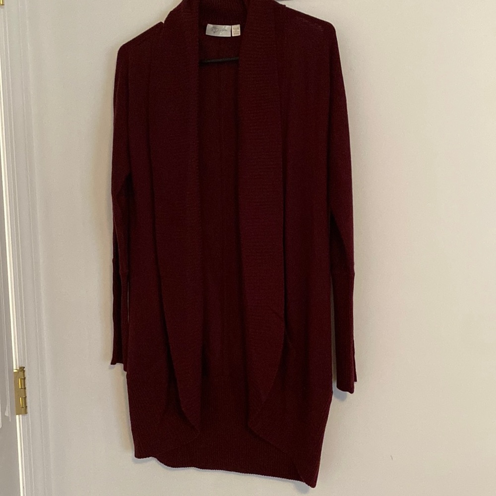 Maroon Cardigan Sweater